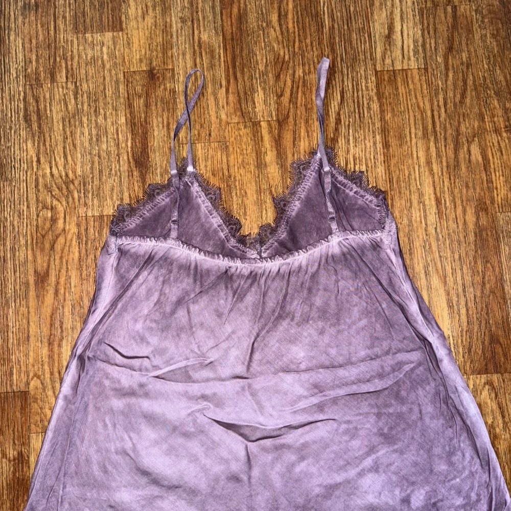 Y2K Blouse Cami Purple Lace Trim Slip Made in Italy Fairy Grunge Top Dollette - Picture 6 of 9